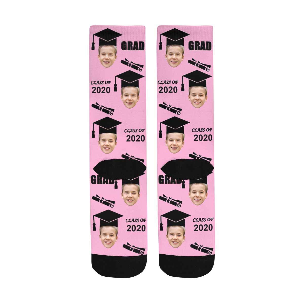 Custom Photo Socks - Personalized Graduation Gifts for Men & Women - Unique Face Printed Socks for Friends, Couples & Family - Perfect for Graduation Parties, Yearbook Memories & Special Occasions