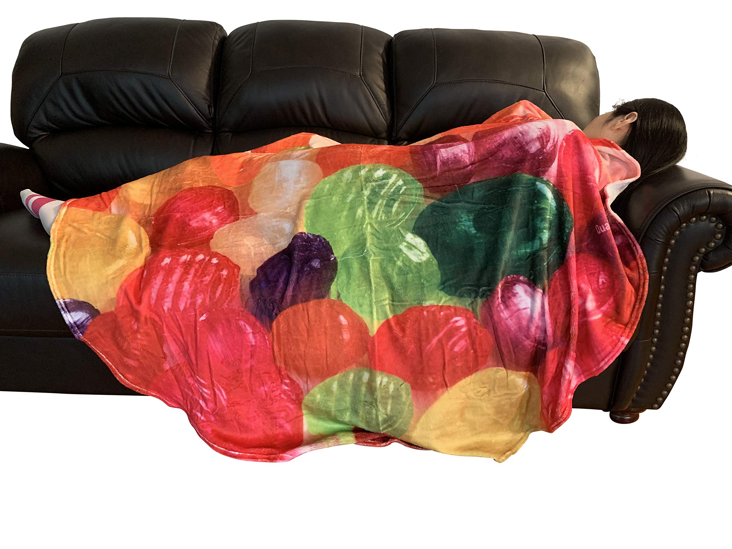 Soft Fluffy Candy Plush Blanket for Adults & Kids - Giant 60
