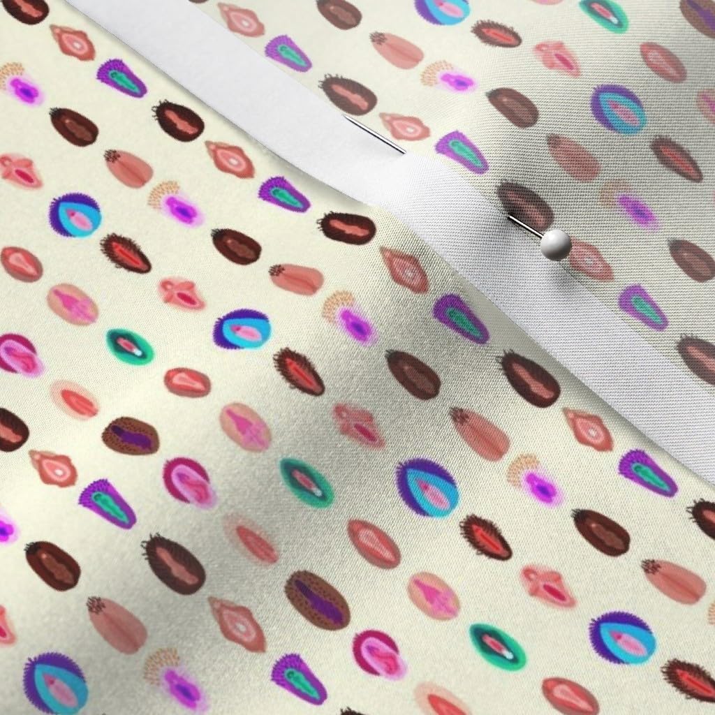 Small Purple Uterus Print Satin Fabric by The Yard - Premium Sewing Material for Apparel, Fashion, Blankets & Home Decor - Perfect for DIY Crafts, Lining, Dresses and Unique Gifts