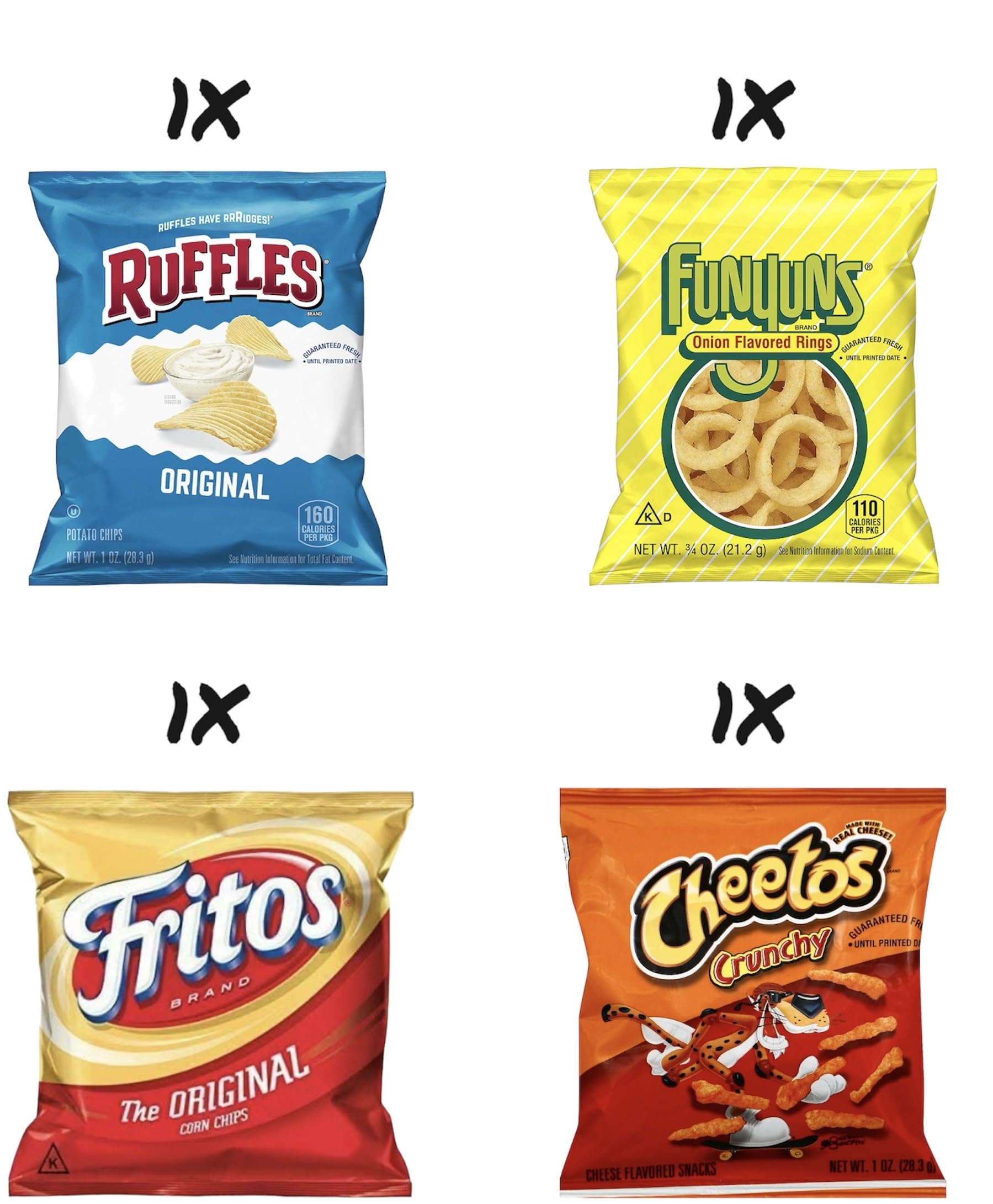 QT LIMITED Frito-Lay Party Mix Variety Pack - 10 Count Snack Box with Lay's, Ruffles, Cheetos, Doritos, Fritos & Funyuns Chips | Perfect for Parties, Movie Nights & Office Snacks
