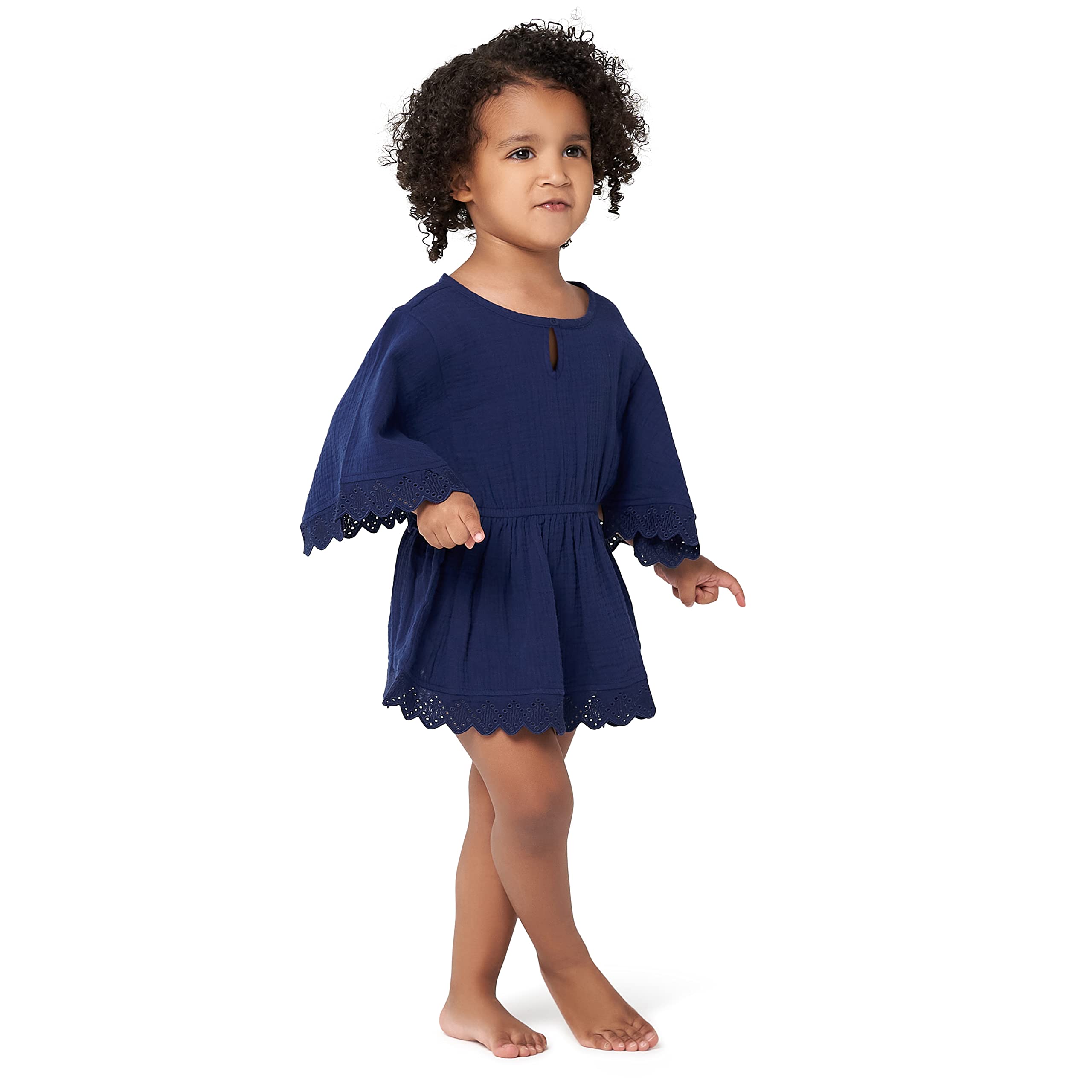 Gerber Baby Girls' Toddler Kaftan Swim Cover Up - UV Protection Beach Dress for Toddlers - Perfect for Pool, Beach & Summer Outings