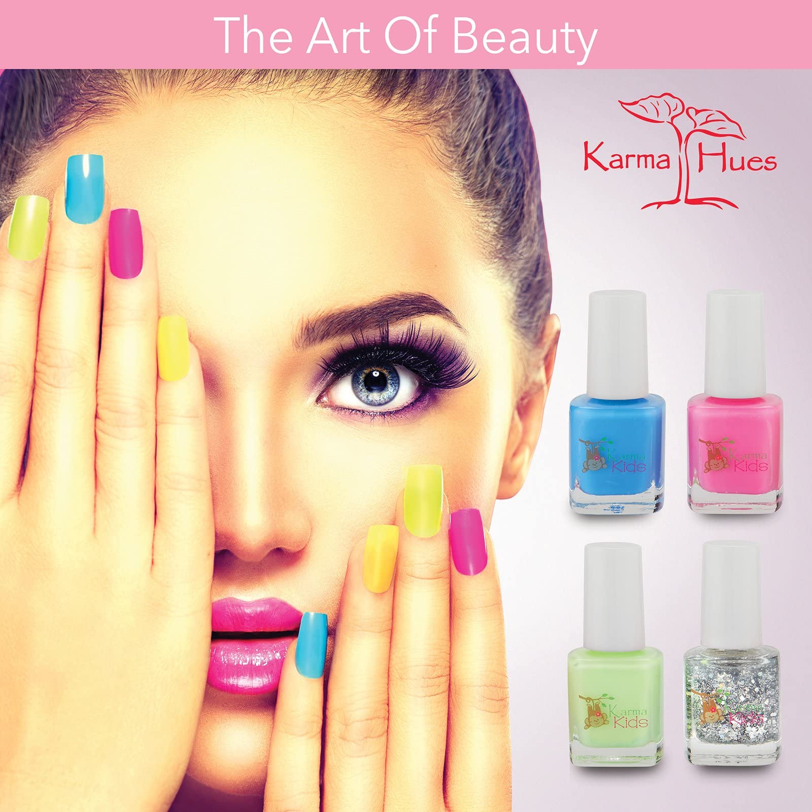 Karma Kids Nail Polish Box Set No. 1 - Natural Non-Toxic Vegan Safe Nail Polish for Little Girls | Quick Dry Cruelty-Free Formula | Perfect for Birthday Gifts, Parties & Playtime
