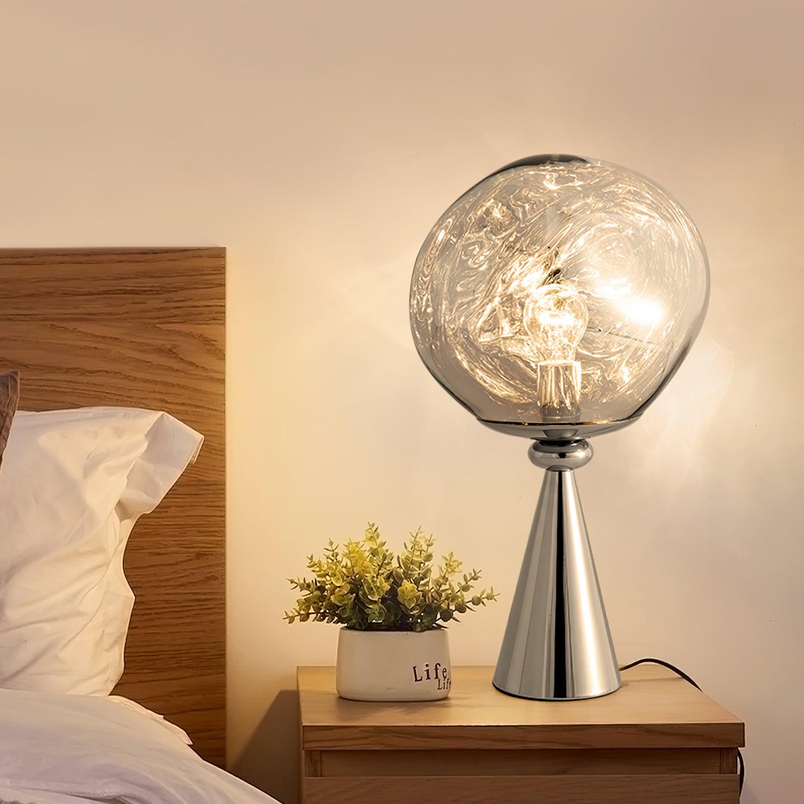 Lava Cone Table Lamp - Modern Volcanic Rock Design LED Night Light for Bedroom, Living Room, and Office Decor - Perfect for Relaxation and Ambient Lighting