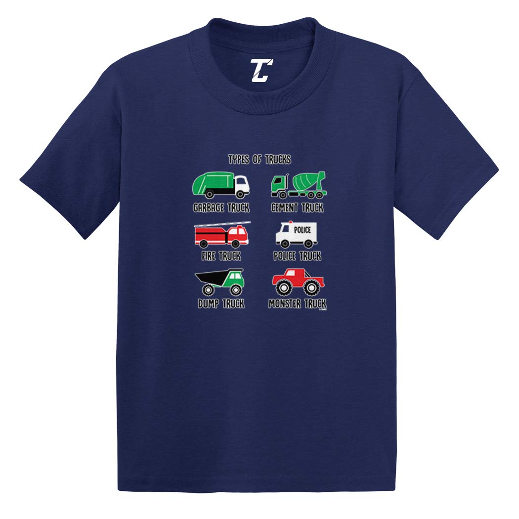 Garbage Monster Fire Truck Toddler T-Shirt - Soft Cotton Jersey Tee for Boys & Girls - Fun Kids Casual Wear & Playtime Outfit