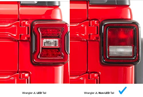 Black Sunflower Tail Light Covers for Jeep Wrangler JL (Non-LED) - Set of 2 - Durable & Stylish Replacement Covers for Off-Road & Customization