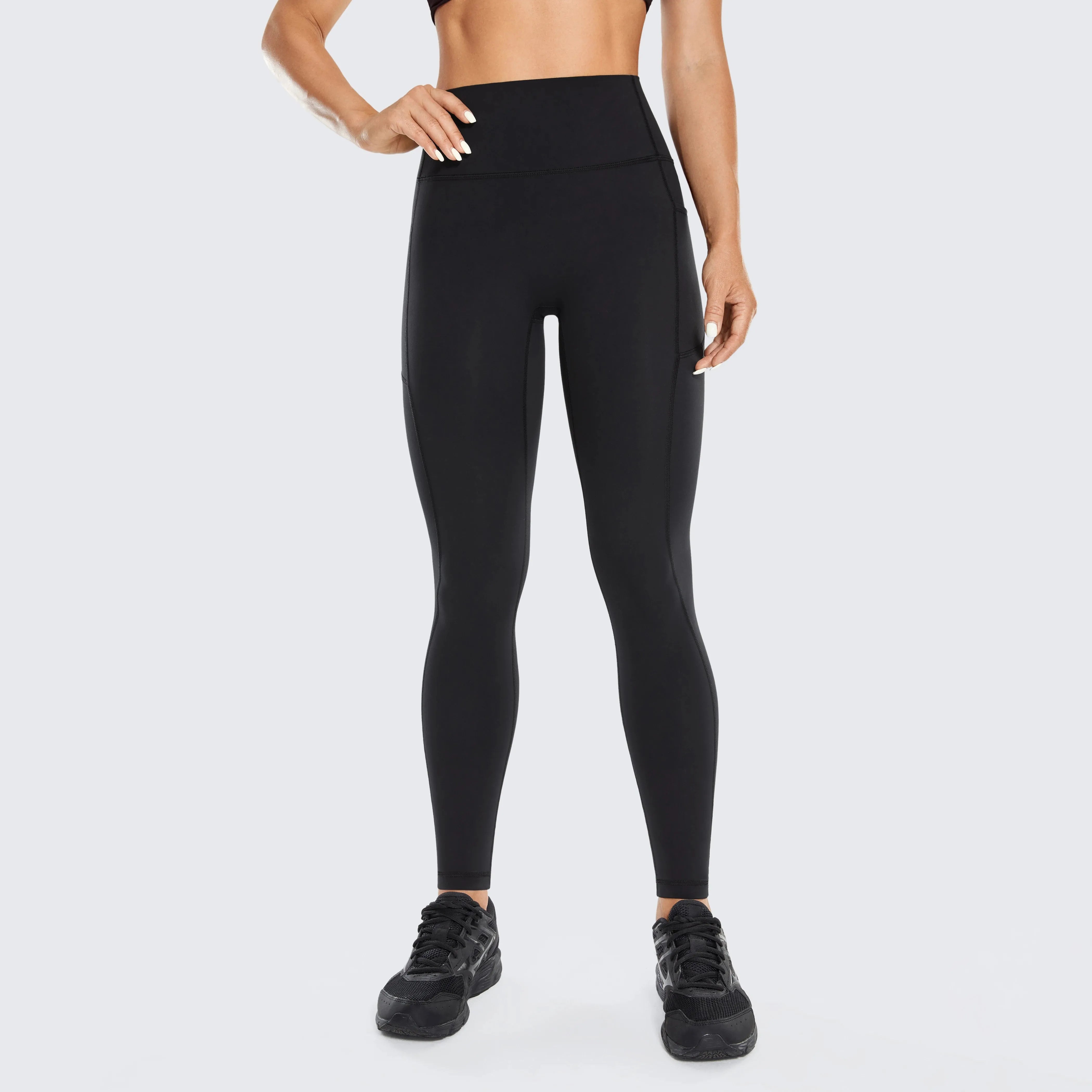 25 Inch High Waisted Naked Feeling Yoga Pants for Women - Elastic Cargo Workout Leggings with Hips Lifting Design | Perfect for Gym, Running & Casual Wear