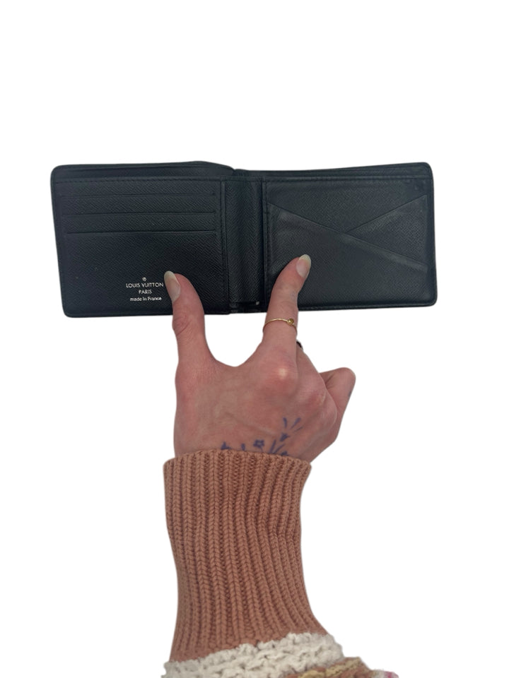 Authentic Louis Vuitton Damier Graphite Multiple Wallet for Men - Slim Gray Designer Billfold with RFID Protection - Perfect for Everyday Use, Business & Travel