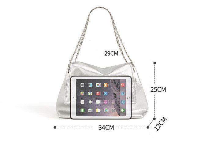 Stylish Modern Chain Shoulder Bag for Women - Trendy Crossbody Purse with Adjustable Strap - Perfect for Work, Travel & Evening Out