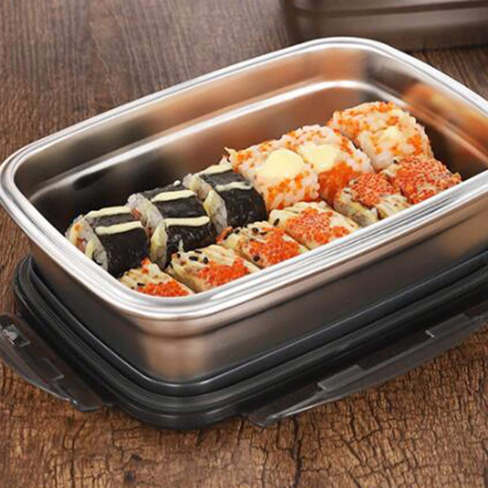 Premium Hemoton Stainless Steel Food Storage Containers with Airtight Lids - 3-Piece Set for Fresh Food Preservation | BPA-Free Japanese Style Fridge Organizer for Meal Prep, Leftovers & Lunch Boxes
