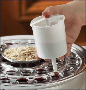 White Plastic Push Button Communion Cup Filler - Fast & Easy Church Supplies for Holy Communion (Fills 25 Cups) - Perfect for Church Services, Weddings & Religious Events
