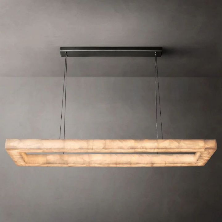 Rectangular Calcite Chandelier 72