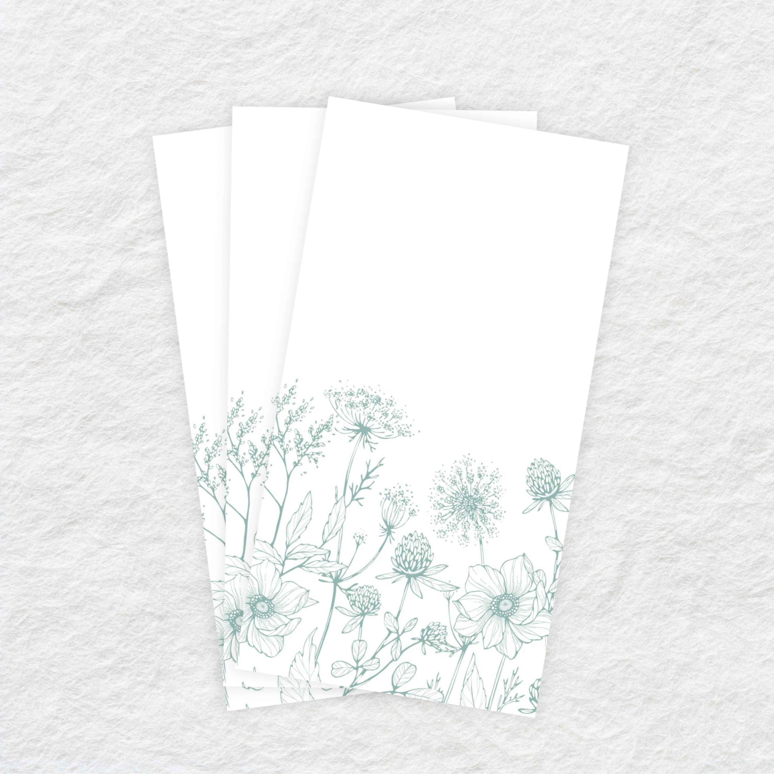 Premium Disposable Linen-Like Paper Guest Towels - 16 Pack, Teal Wildflower Design - Perfect for Parties, Weddings & Upscale Events