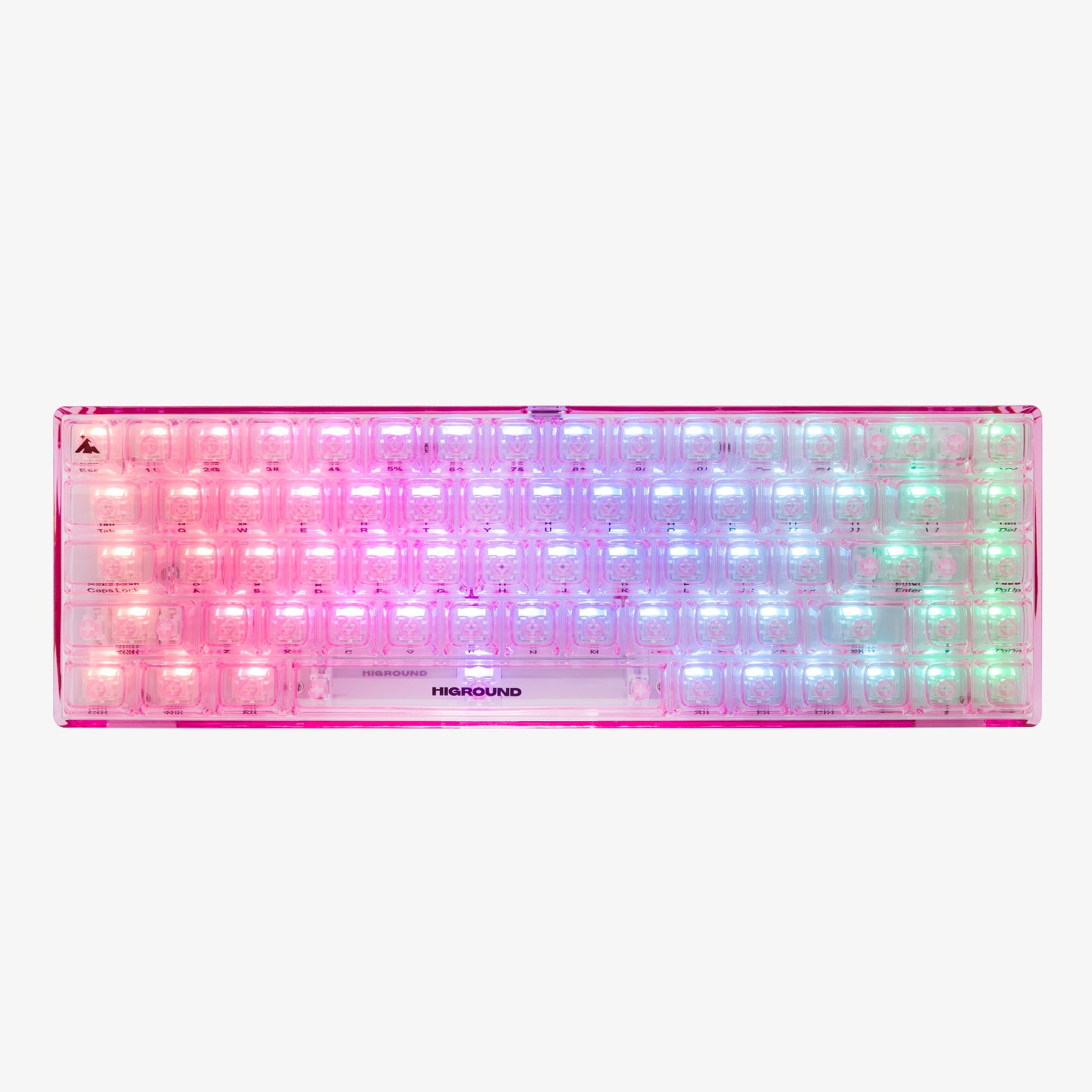 Clear Rose Quartz Basecamp 65 Mechanical Keyboard with Silent Glacier Switches - Compact 65% Layout for Gaming, Typing & Office Work