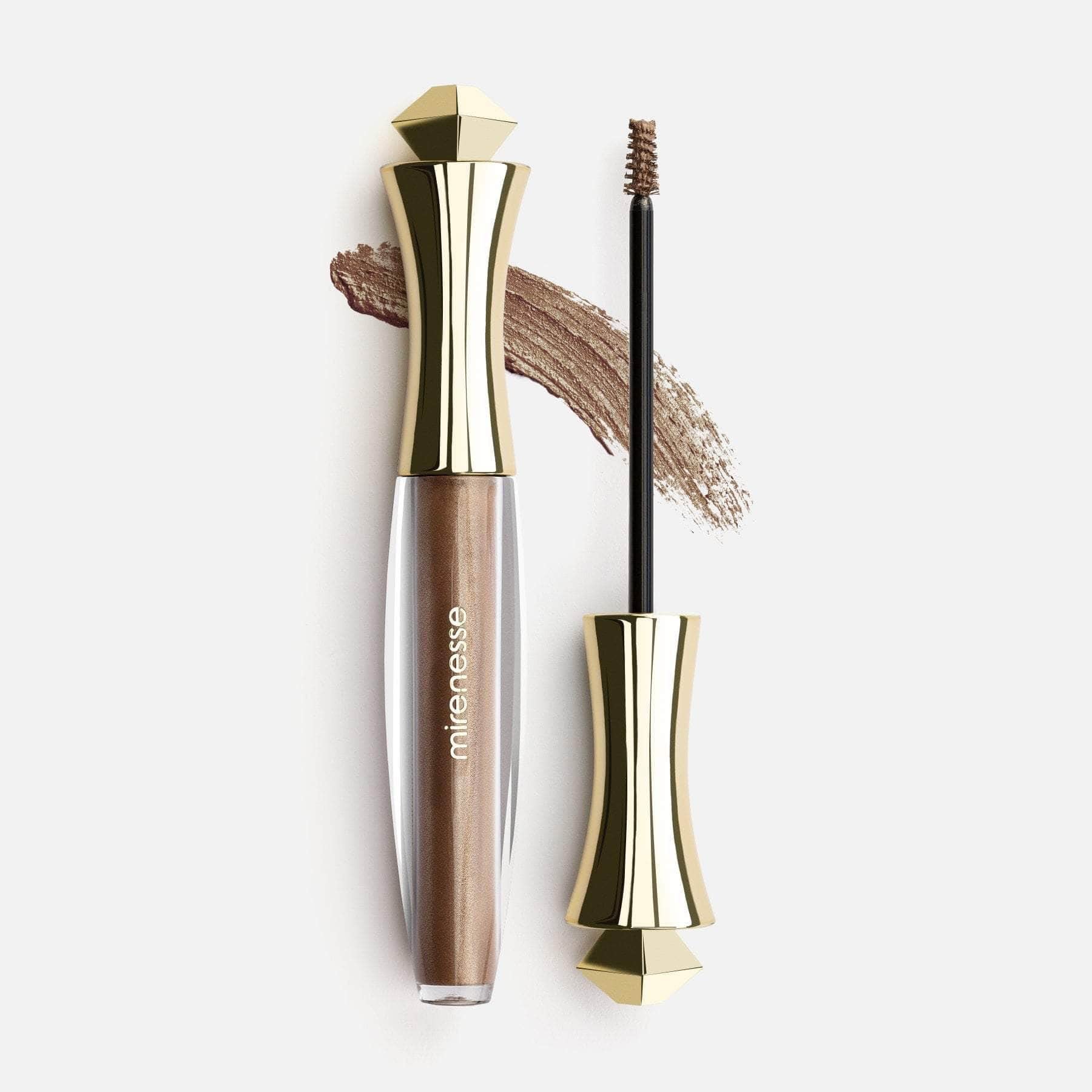 Mirenesse 24hr Brow Lift & Shape Mascara - Smudge Proof Eyebrow Gel for Sparse Brows | 4-in-1 Brow Enhancer with Organic Micro Fibers | Vegan, Toxin-Free (0.15oz) | Perfect for Everyday Makeup & Bold Eyebrow Looks