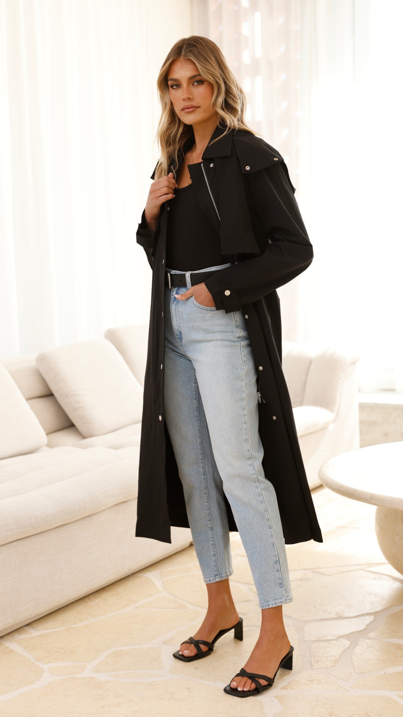Hendrix Black Trench Coat for Men & Women | Stylish Waterproof Outerwear for Fall & Winter | Perfect for Office, Travel & Casual Wear