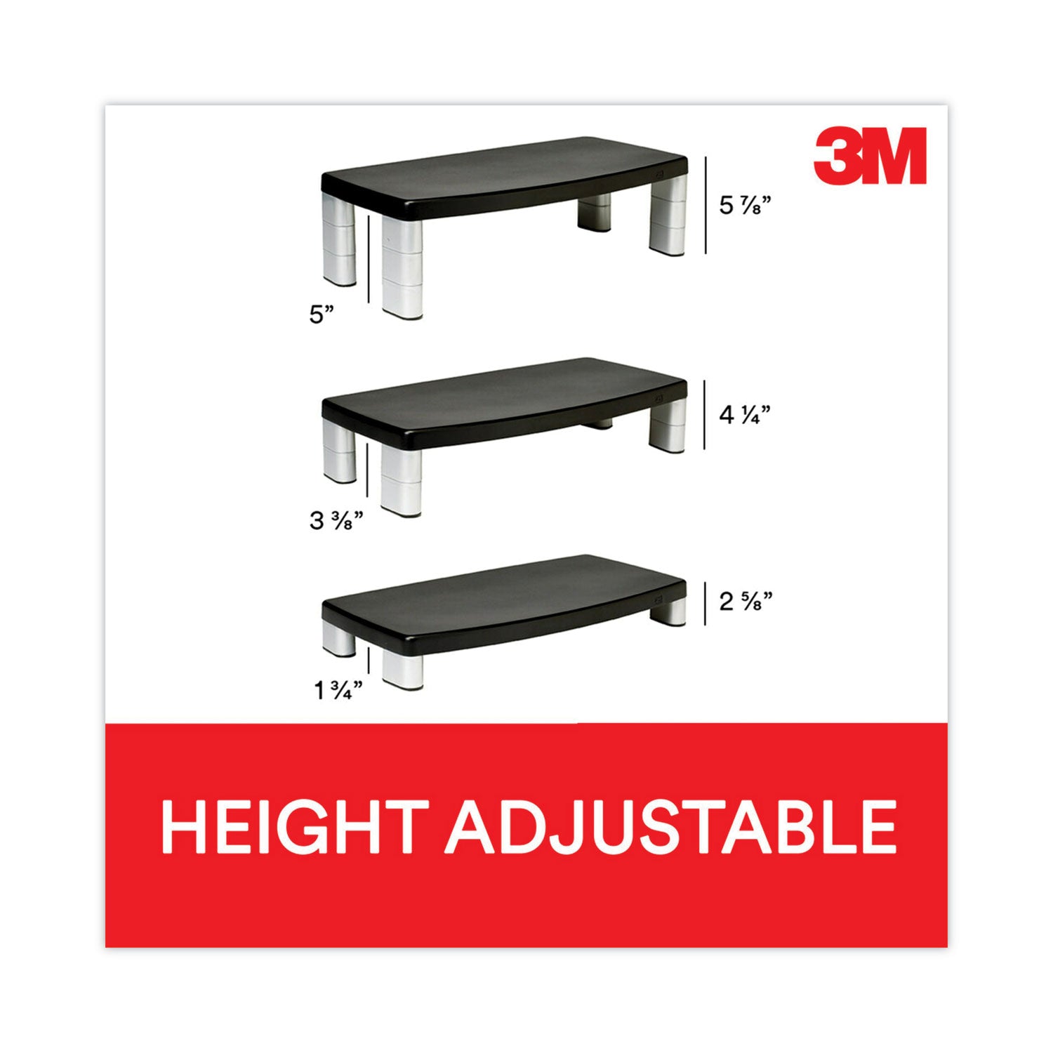 3M™ Extra Wide Adjustable Monitor Stand - 20