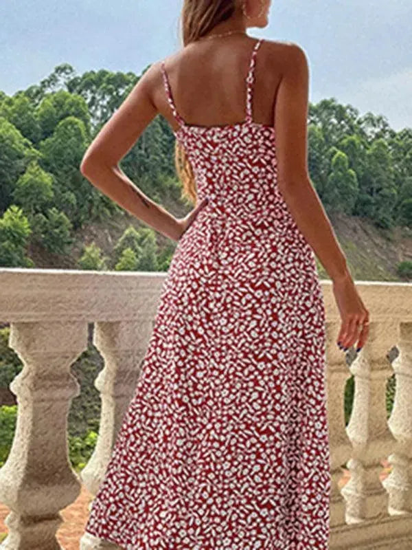 Women's Floral Print Summer Sun Dress - Lightweight & Breathable for Beach, Vacation & Casual Outings