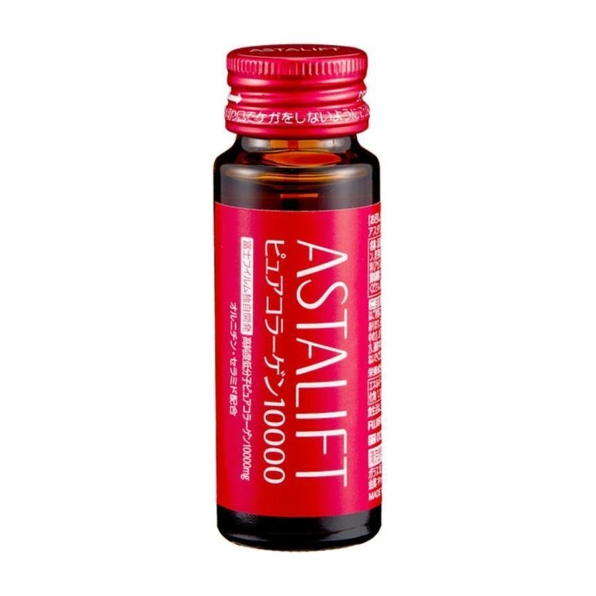 Astalift Drink Pure Collagen 10000mg - 10 Bottles Pack | Japanese Beauty Supplement for Skin Hydration & Anti-Aging | Perfect for Daily Skincare Routine & Travel