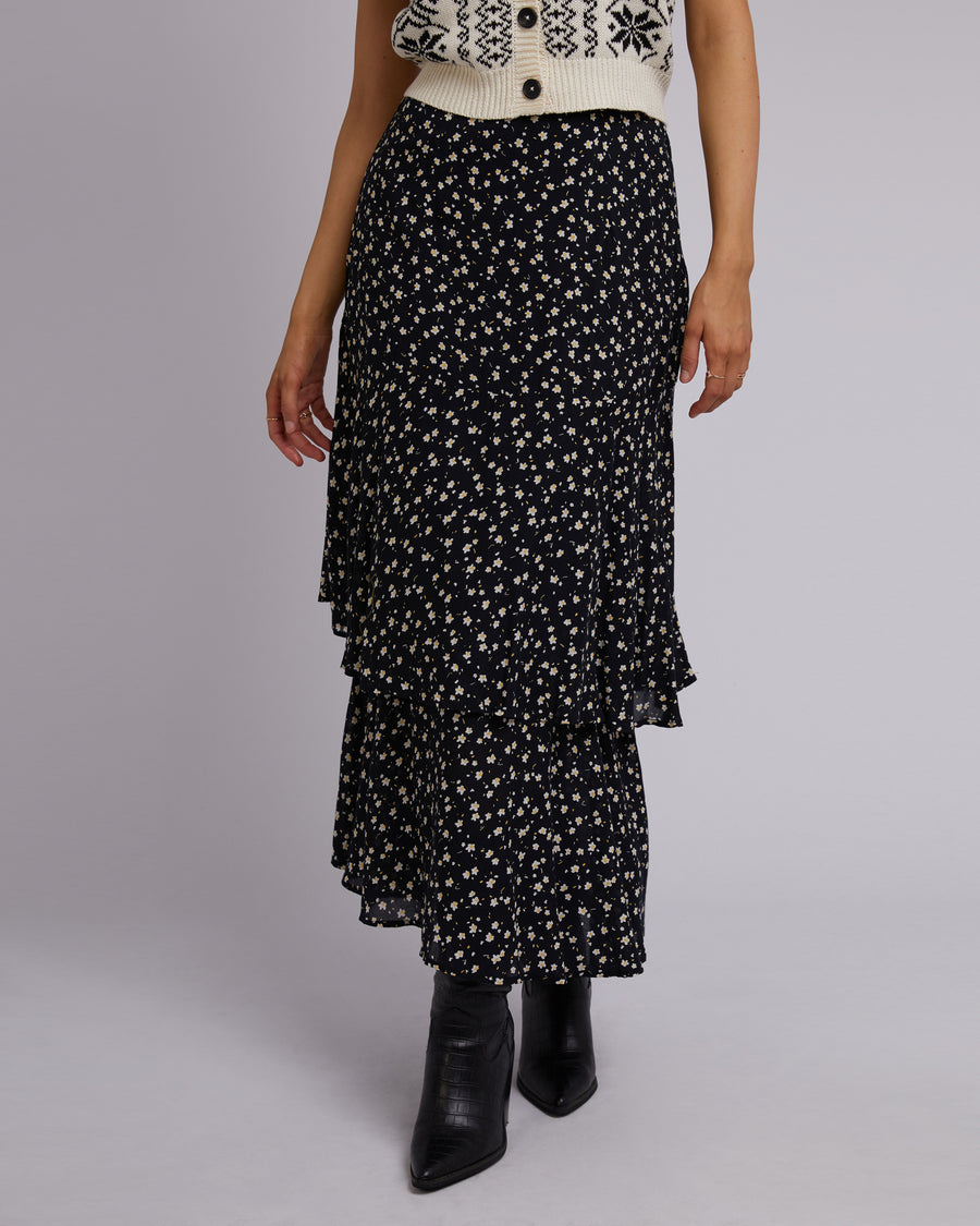 Elegant Lily Floral Maxi Skirt for Women - Summer Boho Beach Dress with Pockets | Perfect for Vacations, Weddings & Outdoor Events