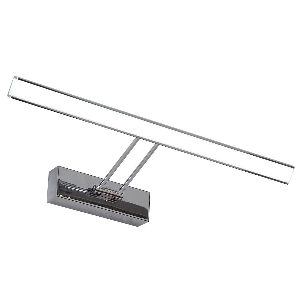12 Inch 6W LED Vanity Light Fixture - Chrome Stainless Steel Bathroom Wall Sconce with 6000K White Light - Perfect for Mirror Front Wall Lighting in Bathrooms & Dressing Rooms