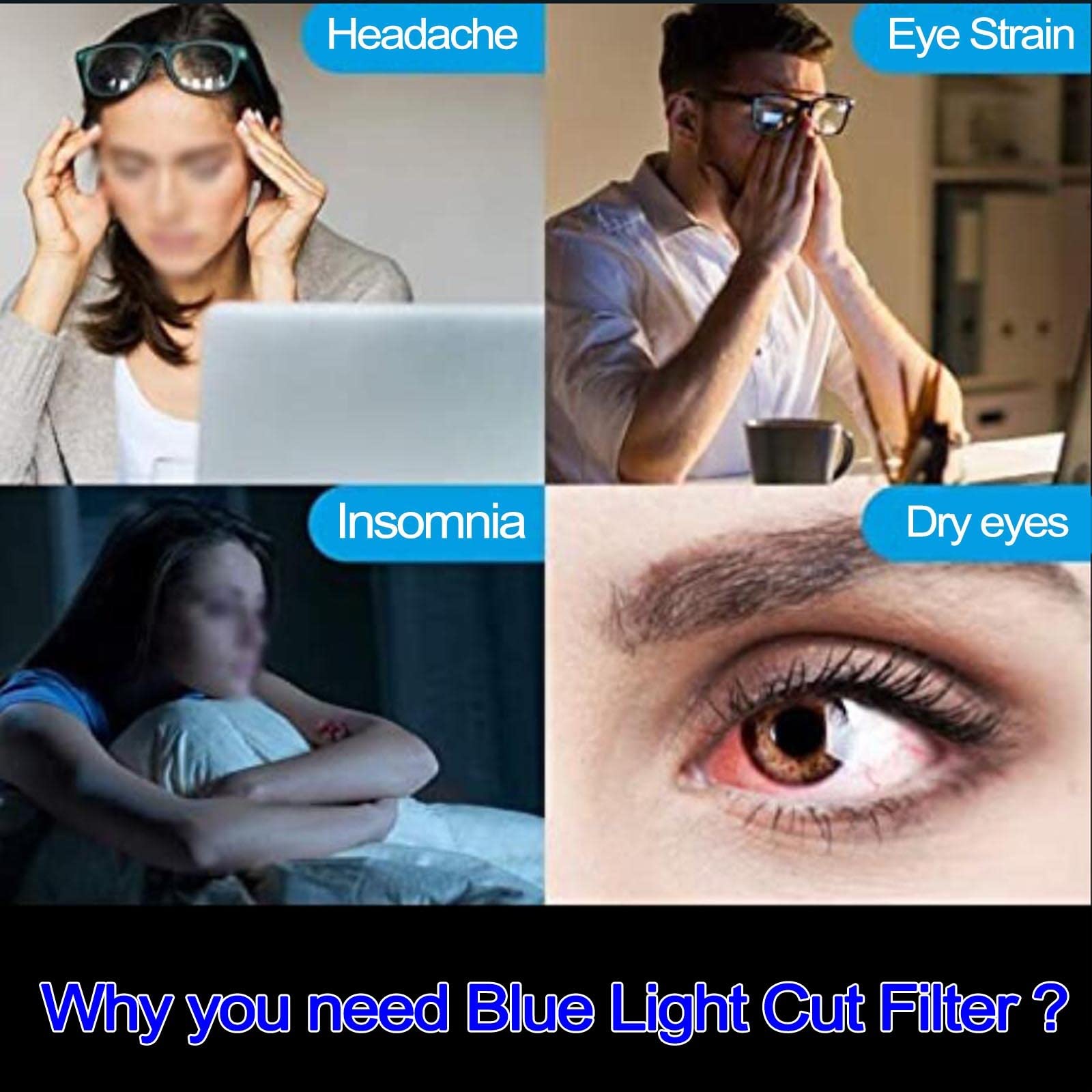 LIGUOYI HD Anti-Blue Light Screen Protector for 20 21.5 23 Inch 16:9 Desktop Monitors - Reusable Hanging Film to Reduce Eye Strain | Perfect for Office, Gaming & Home Use