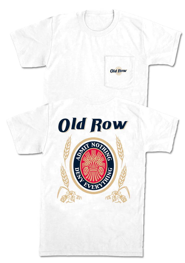 Vintage Old Row Retro Can Pocket T-Shirt - Classic Comfort for Casual Wear & Street Style