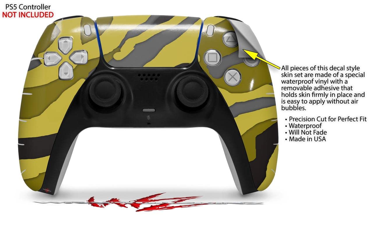 PS5 DualSense Controller Skin Wrap - Camouflage Yellow for Gaming Protection