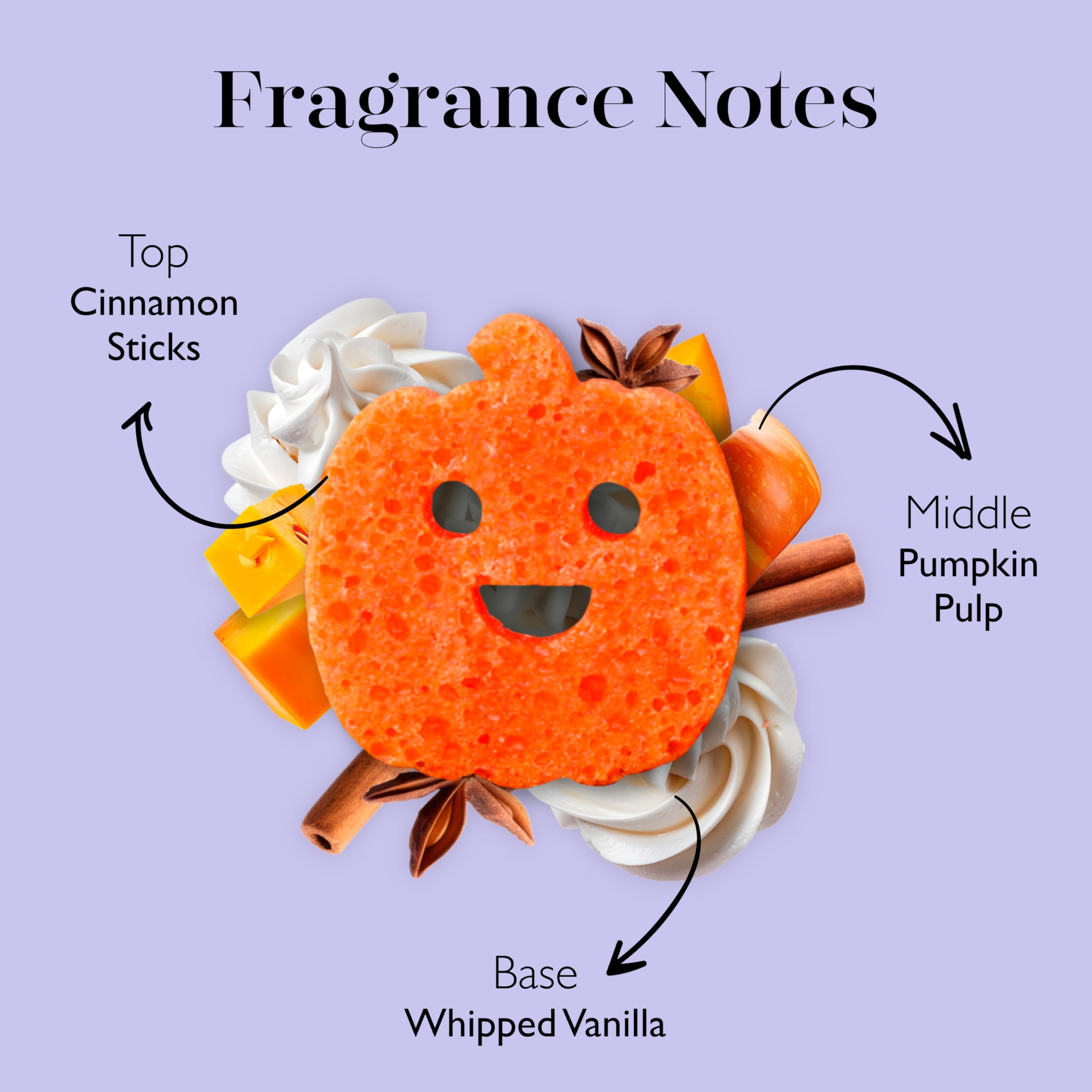Spongelle Pumpkin Spice Body Buffer with Exfoliating Sponge - Fall Limited Edition for Shower & Bath | Perfect for Autumn Skincare Routine & Gift Giving
