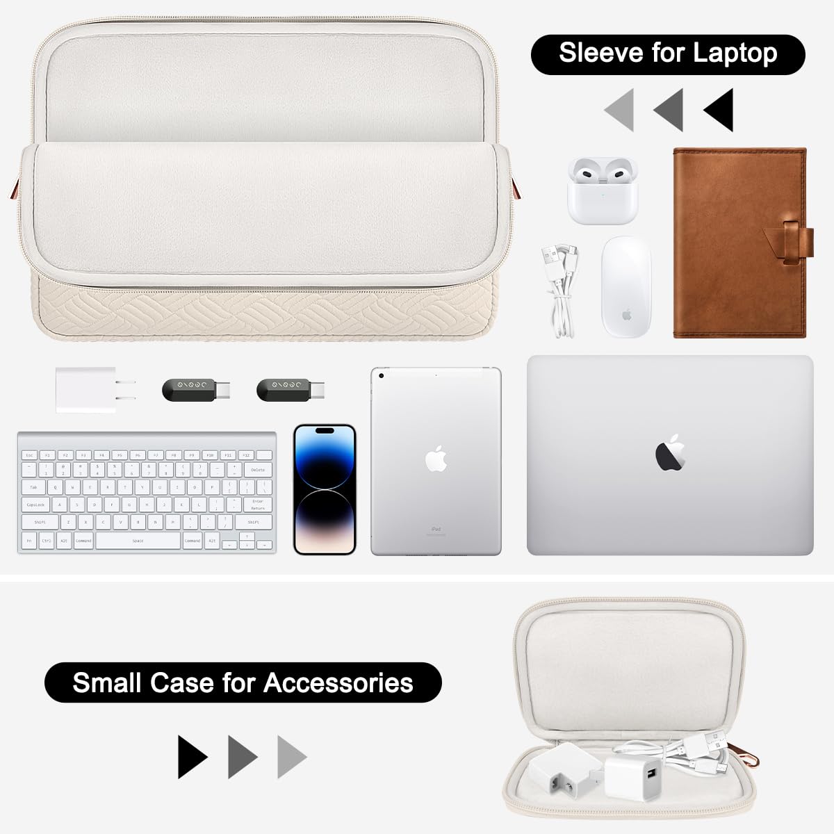 Premium Leather Laptop Sleeve for MacBook Air 15