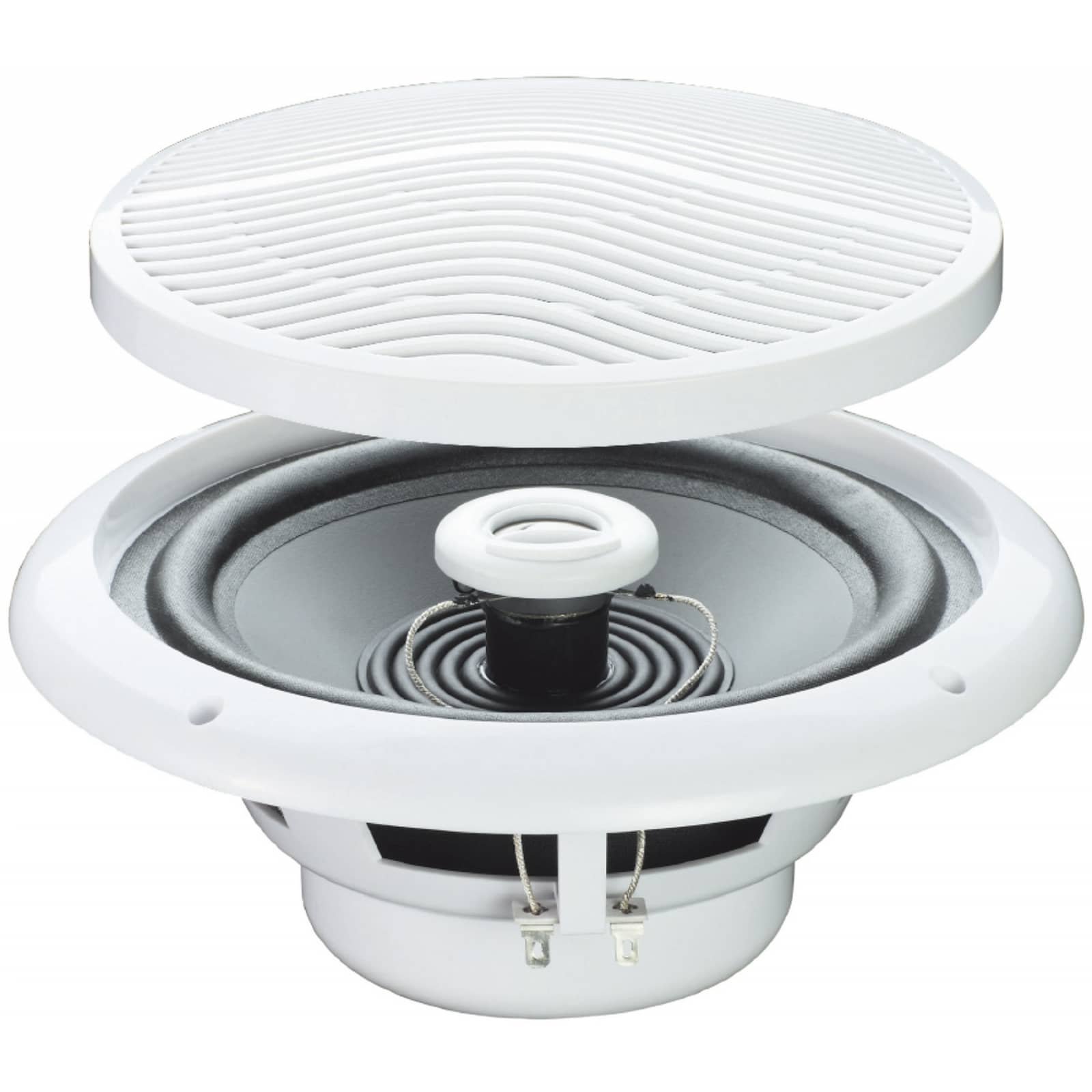 E-Audio White 5 80W 2-Way Moisture Resistant Ceiling Speakers - Perfect for Bathroom, Kitchen & Outdoor Use
