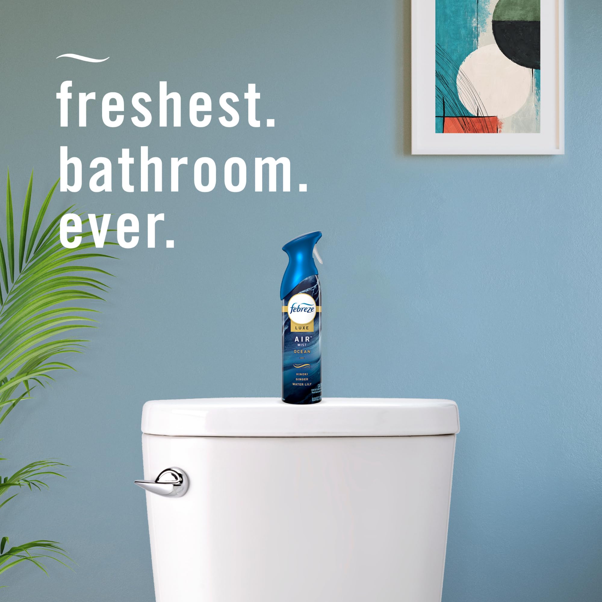 Febreze Air Freshener Spray - Odor Eliminator for Home, Bathroom & Kitchen | Ocean Scent Aerosol Can (8.8oz) | Long-Lasting Fragrance for Fresh & Clean Air | Perfect for Living Rooms, Offices & Pet Areas