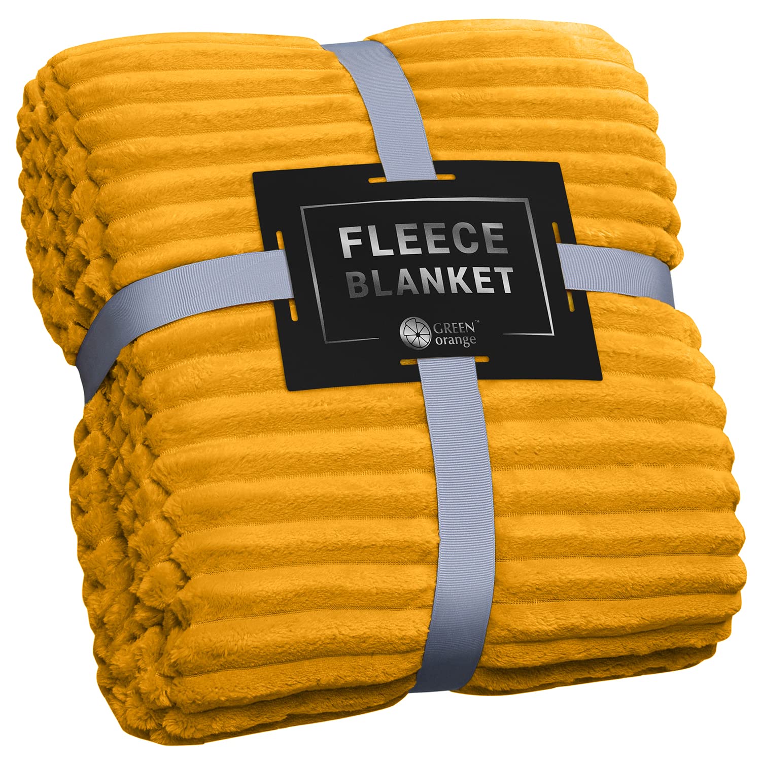 GREEN ORANGE King Size Fleece Blanket 108x90 Inches – Ultra Soft, Plush, Fluffy & Warm – Lightweight Cozy Throw for Couch, Bed, Sofa – Perfect for Winter Nights, Movie Time & Home Decor