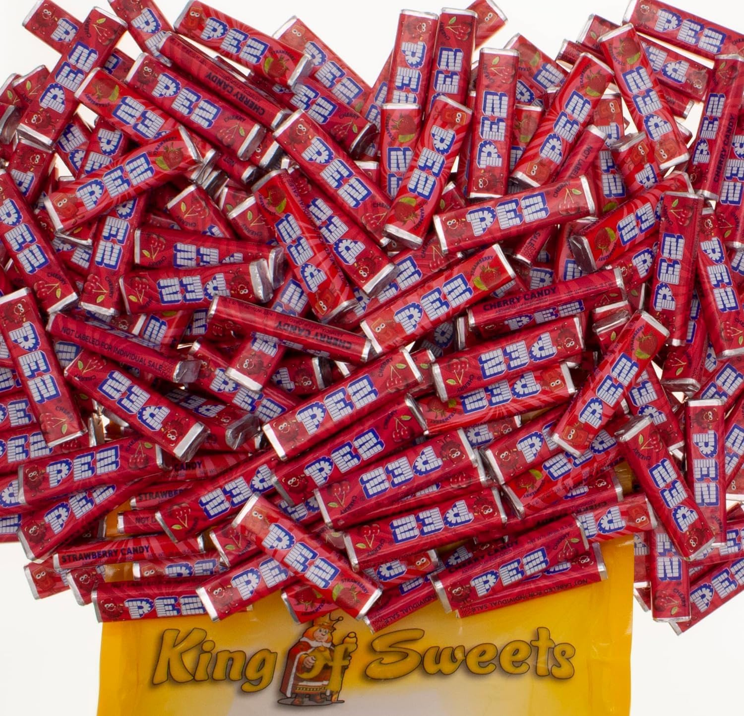 PEZ Cherry Flavored Candy Refills - 2 Pounds Bulk Pack (Individually Wrapped) | XL Hard Pressed Candy for Dispensers | Perfect for Parties, Halloween Treats & Office Snacks