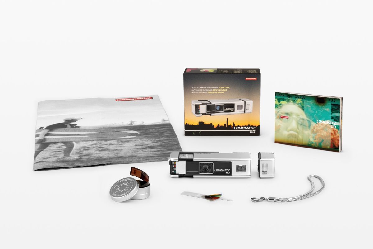 Lomography Lomomatic 110 Film Camera with Flash - Vintage Style Metal Body for Travel, Street Photography & Retro Enthusiasts