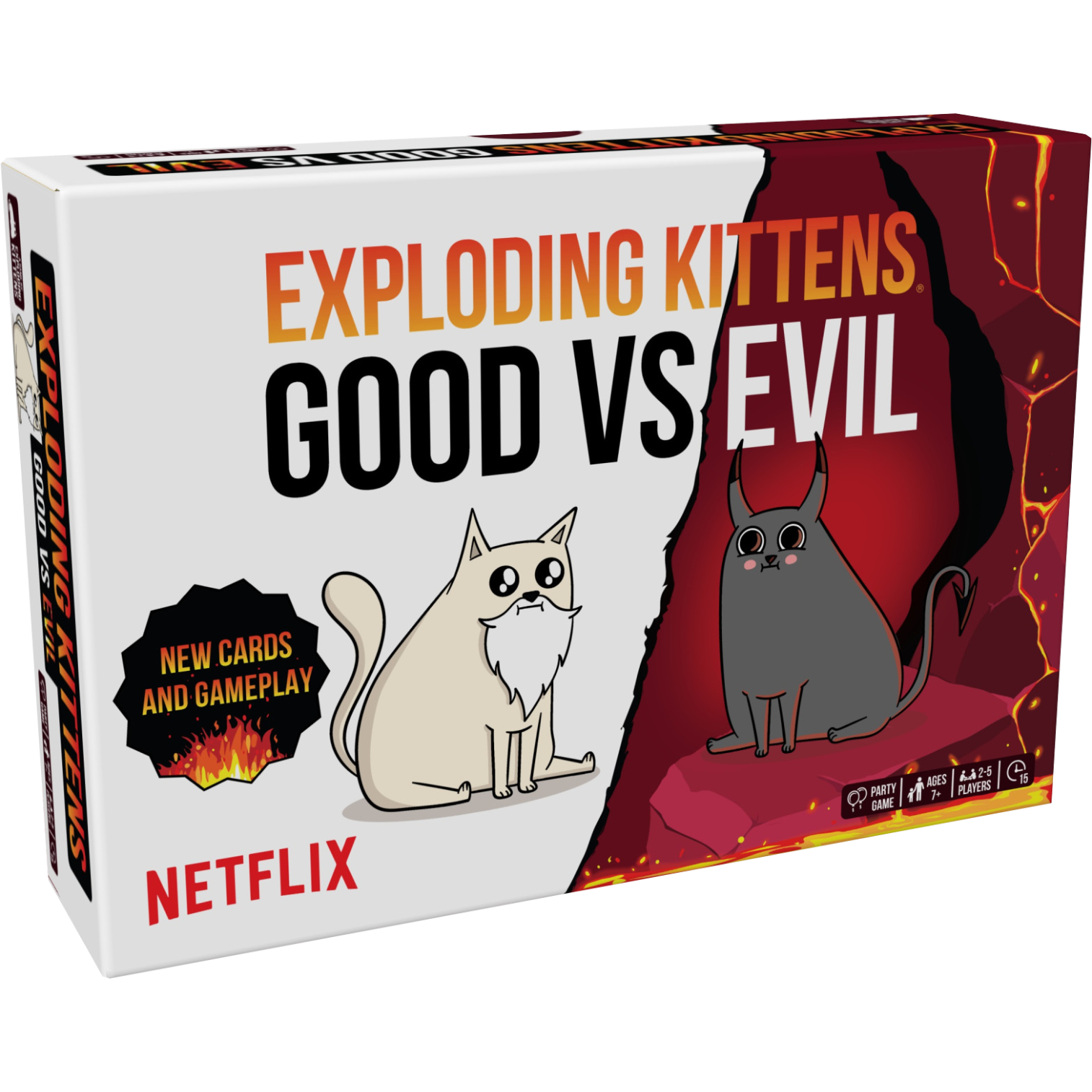 Exploding Kittens Card Game: Good vs Evil Edition - Fun Family Party Game for Adults & Teens - Perfect for Game Nights, Gifts, and Travel Entertainment
