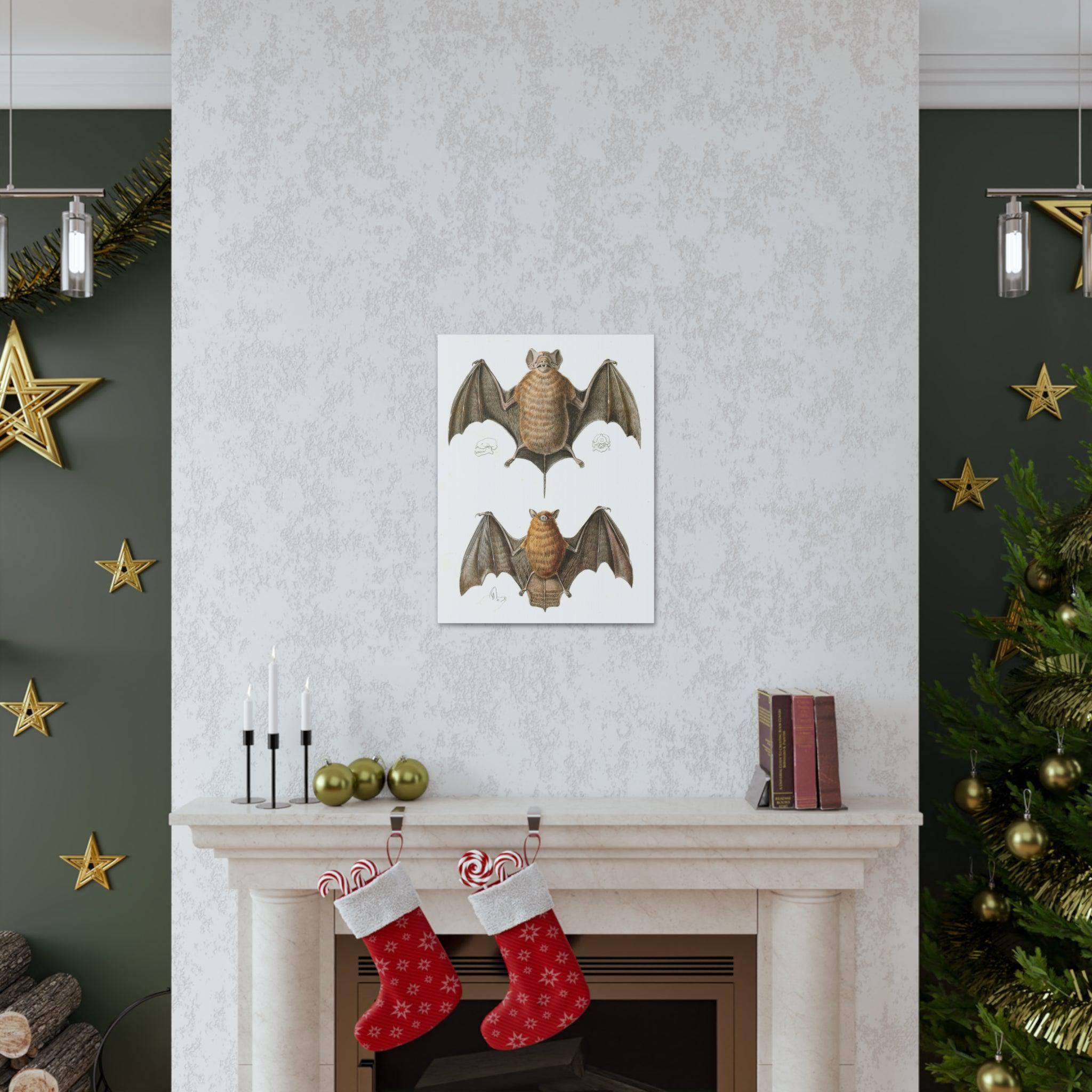 Free Tailed Bats Wall Art - Stunning Wildlife Illustration Canvas Print for Home & Office Decor - Perfect for Nature Lovers, Bat Enthusiasts, and Gothic Interior Design