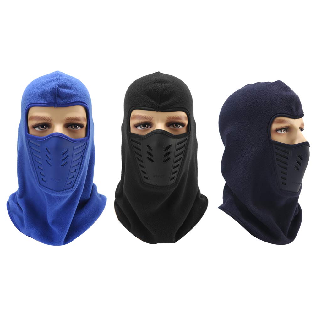 EXCEART 3-Pack Balaclava Face Mask - Full Face Cover for UV Sun Protection, Dust Protection & Windproof - Unisex Ski Mask for Men & Women - Ideal for Cycling, Motorcycle Riding, Skiing & Outdoor Sports