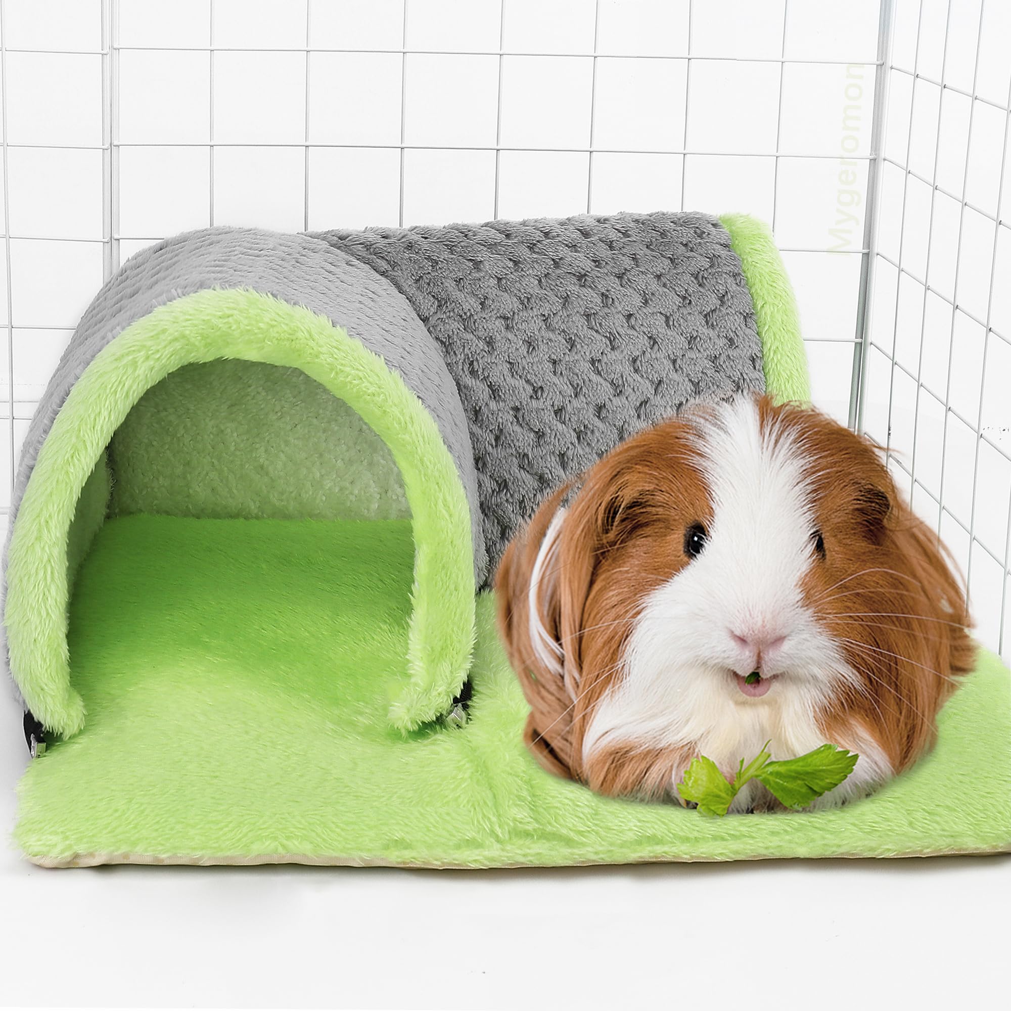 Washable Fleece Guinea Pig Hideout Tunnel for Cage - Cozy Removable Small Animal Tube for Winter Warmth - Perfect for Hamsters, Rabbits & Pet Rodents