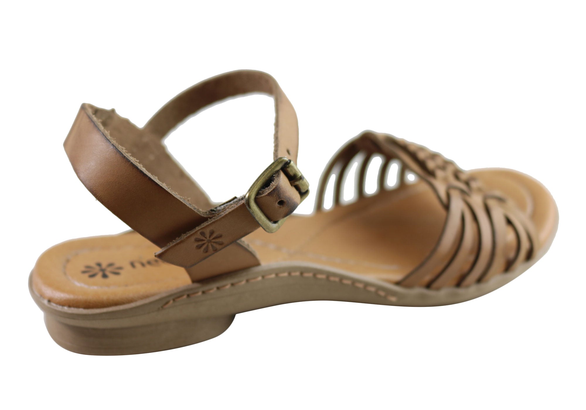 Milena Women's Comfortable Leather Sandals - Handmade in Brazil - Perfect for Summer, Beach & Casual Outings