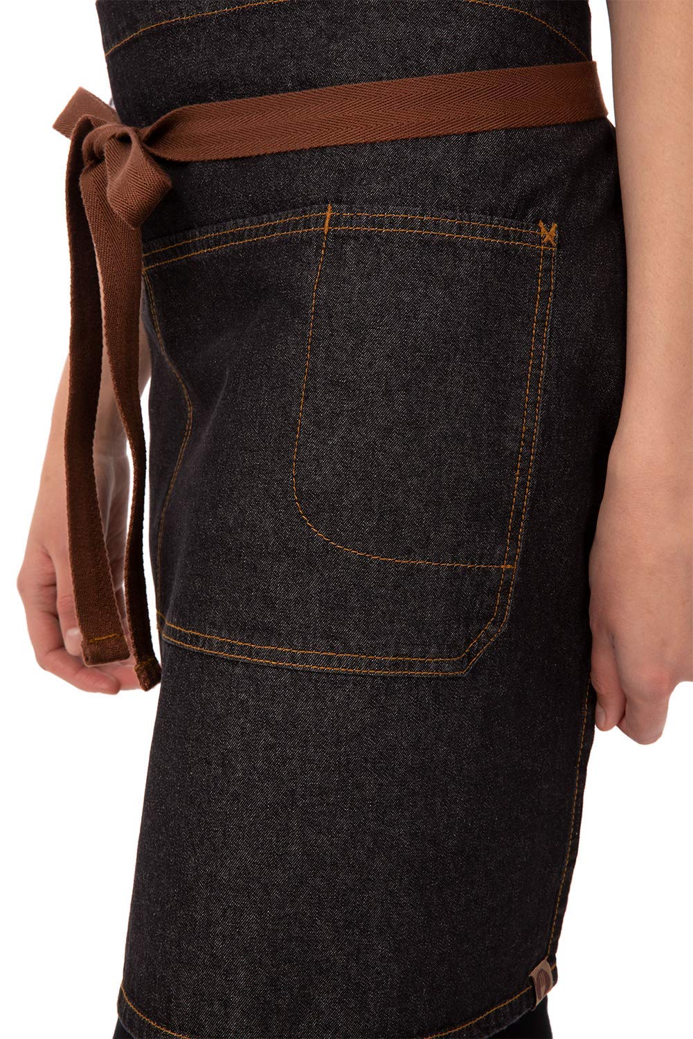 Chef Works Custom Unisex Memphis Half Bistro Apron - Premium Adjustable Waist Kitchen Apron for Cooking, Baking & Grilling - Ideal for Chefs, Bartenders & Home Cooks