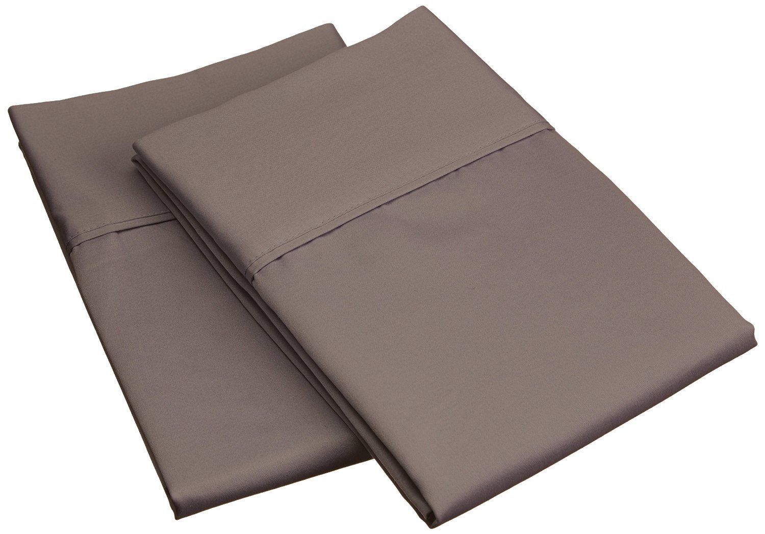 Premium 700 Thread Count Egyptian Cotton Pillowcase Set - Ultra Soft & Breathable Sateen Pillow Covers - Cooling Bedding for Hot Sleepers - Includes 2 Standard Size Grey Pillowcases - Perfect for Luxury Hotels, Guest Rooms & Master Bedrooms