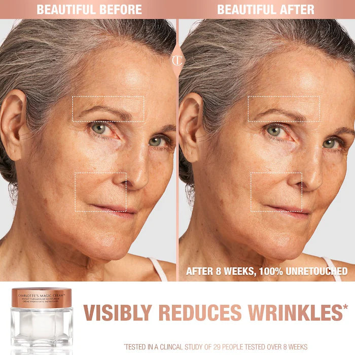 Charlotte Tilbury Magic Cream™ Anti-Aging Hyaluronic Acid Face Cream - Hydrating & Plumping Moisturizer for Wrinkles & Fine Lines - Perfect for Daily Skincare Routine & Nighttime Use