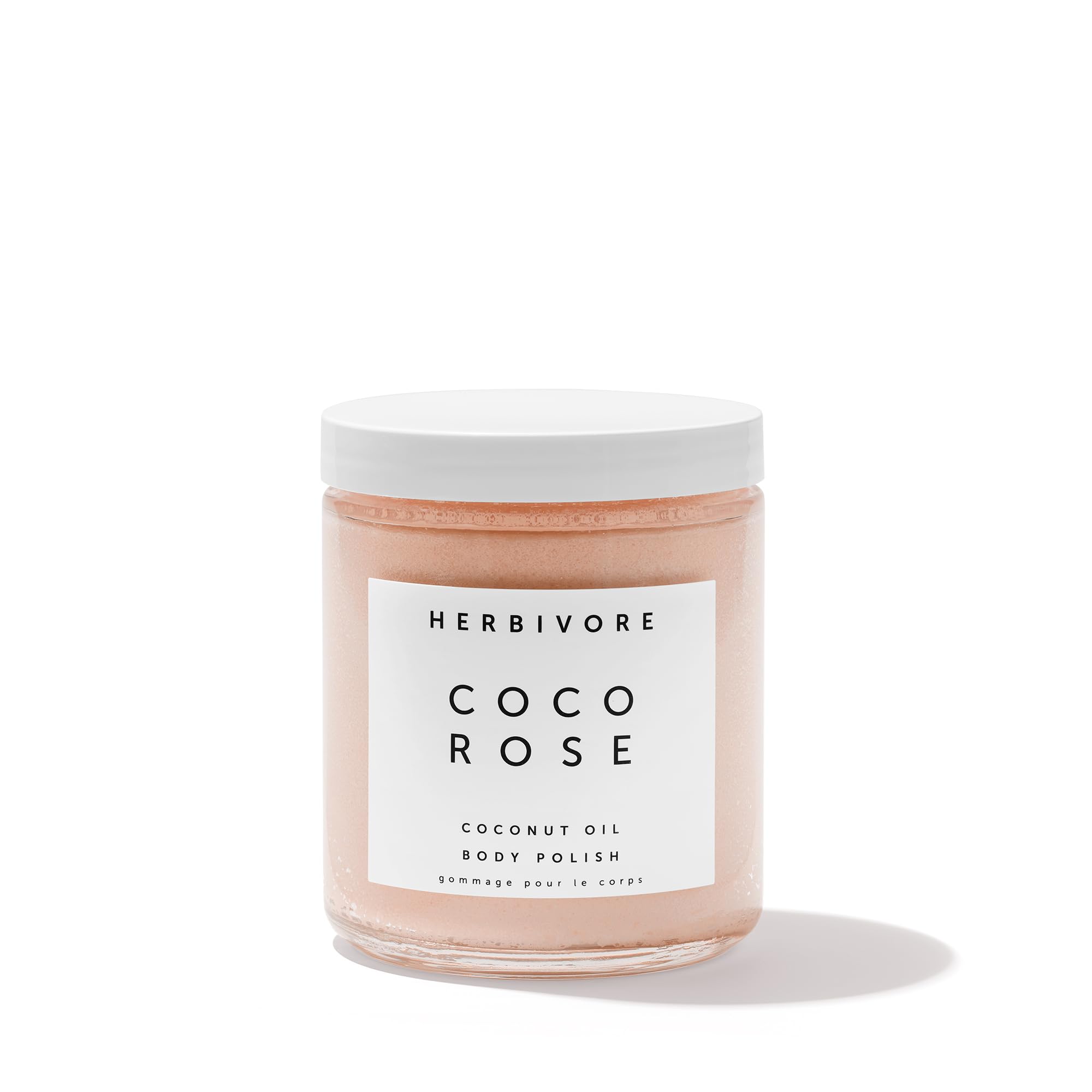 HERBIVORE In-Shower Moisturizing & Exfoliating Body Scrub with Virgin Coconut Oil & Shea Butter - Plant-Based, Vegan, Cruelty-Free Skincare for Soft, Smooth Skin - Perfect for Post-Workout & Dry Skin Care Routine