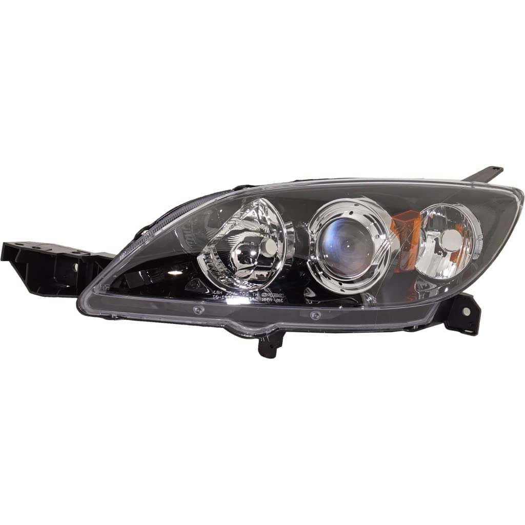 2004-2009 Mazda 3 Hatchback Driver Side Headlight Assembly - CAPA Certified Replacement (Part # MA2518107/MA2518107C) | Perfect for Night Driving & Road Safety | OEM Fit Headlamp Housing with Lens | Compatible with BN8F510L0E & 615343176604