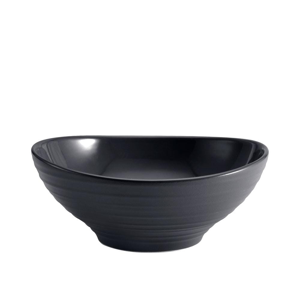 Swirl Graphite 4-Piece Dinnerware Set - Elegant Plates, Bowls, Forks & Spoons for Formal Dining, Dinner Parties & Home Decor