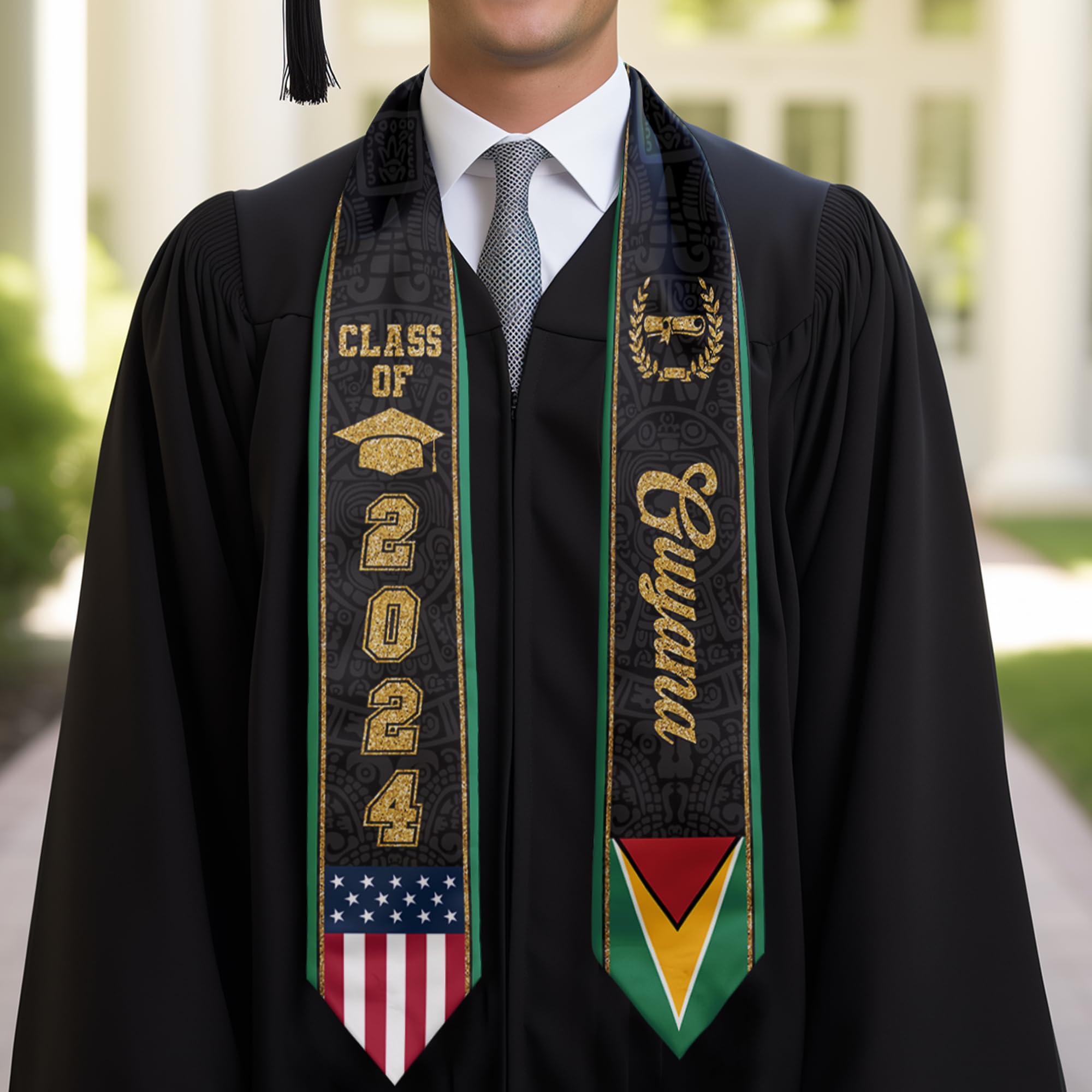 2024 Graduation Stole - Unisex Adult Sash for Class of 2024 | Perfect for High School & College Graduation Ceremonies, Commencement Photos & Academic Celebrations