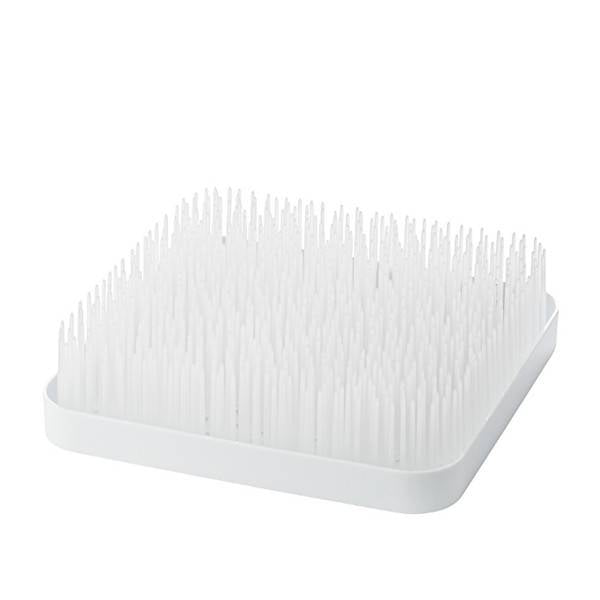 Boon Grass Drying Rack - Winter White | Baby Bottle & Dish Drying Station | Perfect for Nursery, Kitchen Countertop & Travel