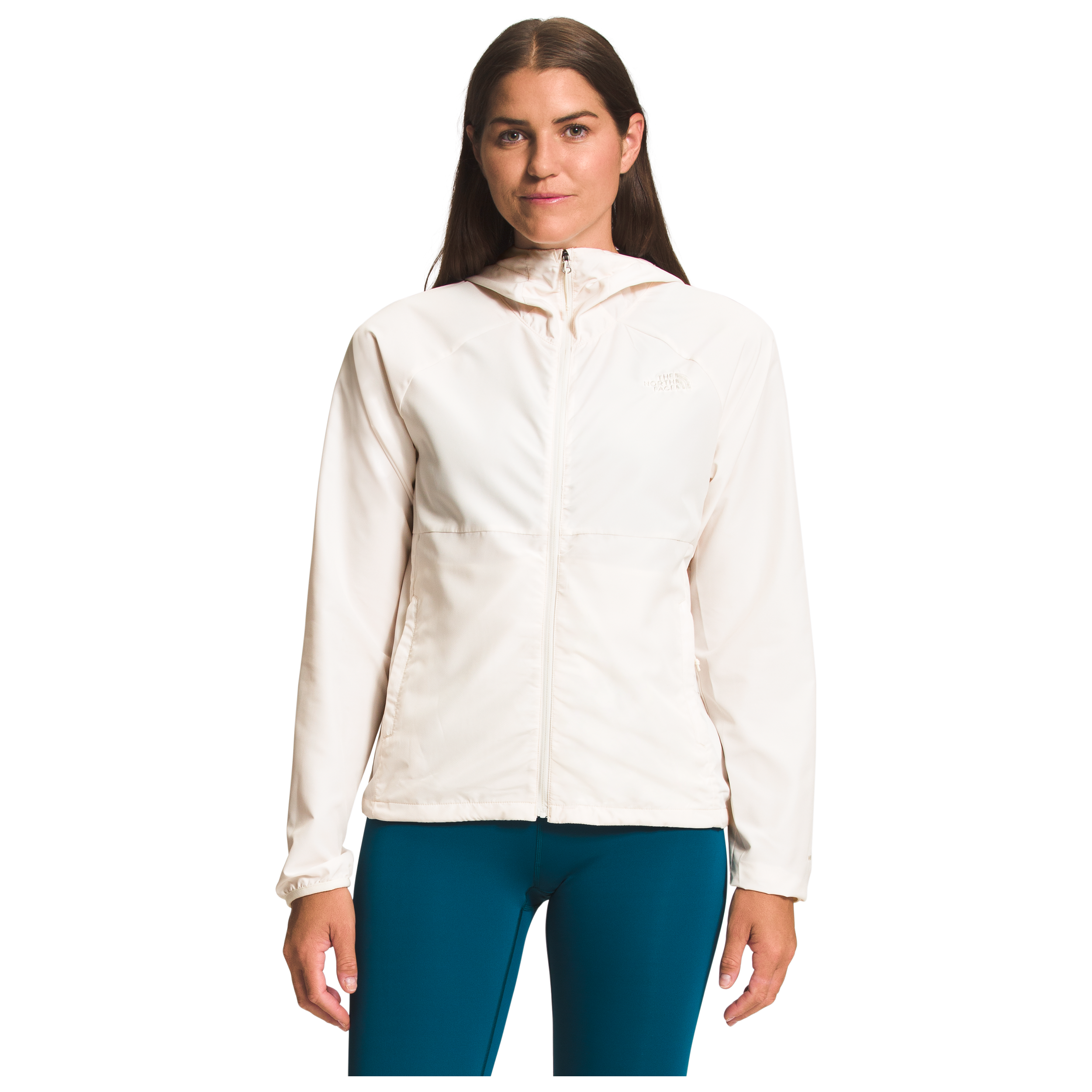 The North Face Women’s Flyweight Hoodie 2.0 - Lightweight Water-Resistant Jacket in Gardenia White for Hiking & Outdoor Adventures