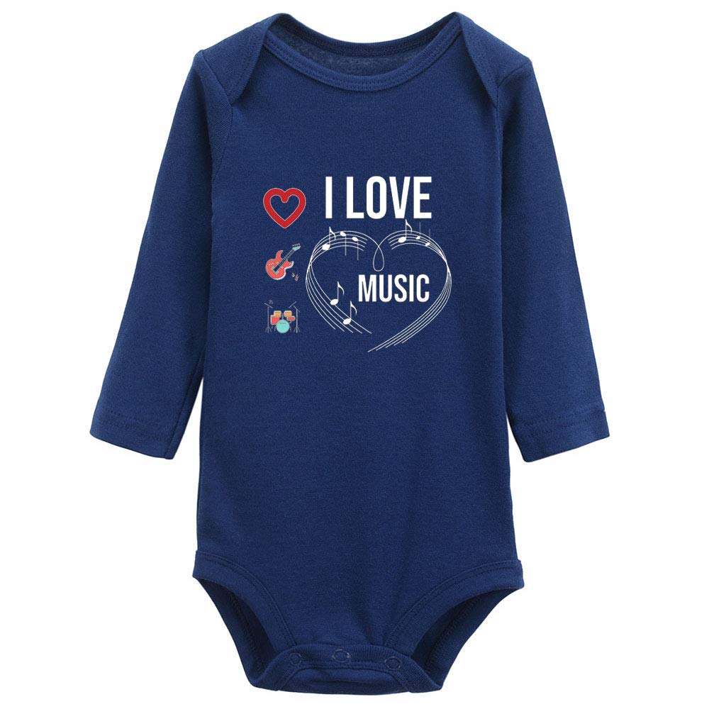 Music is My Love Language Baby Bodysuit - Organic Cotton Unisex Infant & Toddler Creeper - Perfect for Playdates, Family Photos & Music-Themed Events