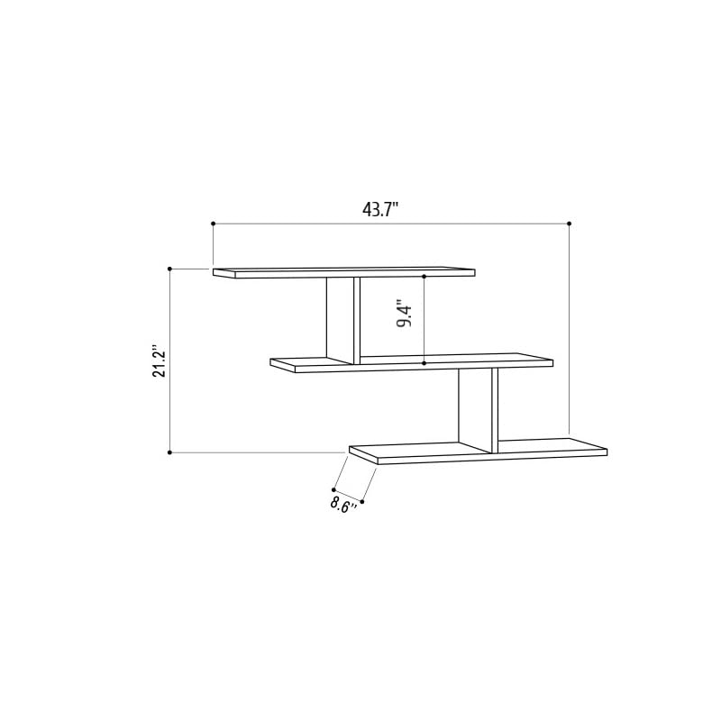 Modern Mocha Wall Shelf 40.94